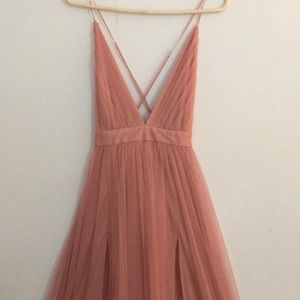 Mauve full length formal dress